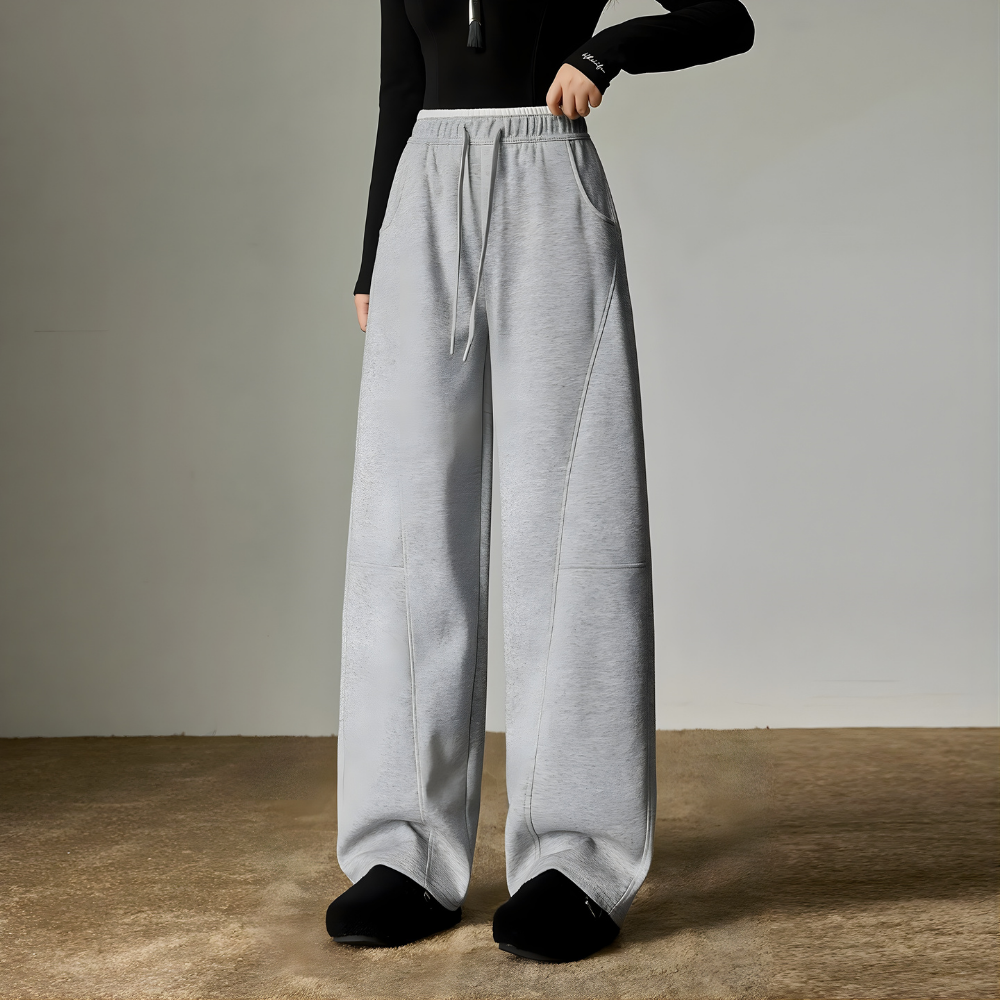 Hip to Leg Curving Line Pants