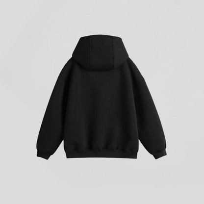 Diagonal Zipper Sweat Hoodie Jacket