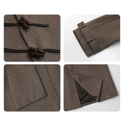 Diagonal Button Single Breasted Coat
