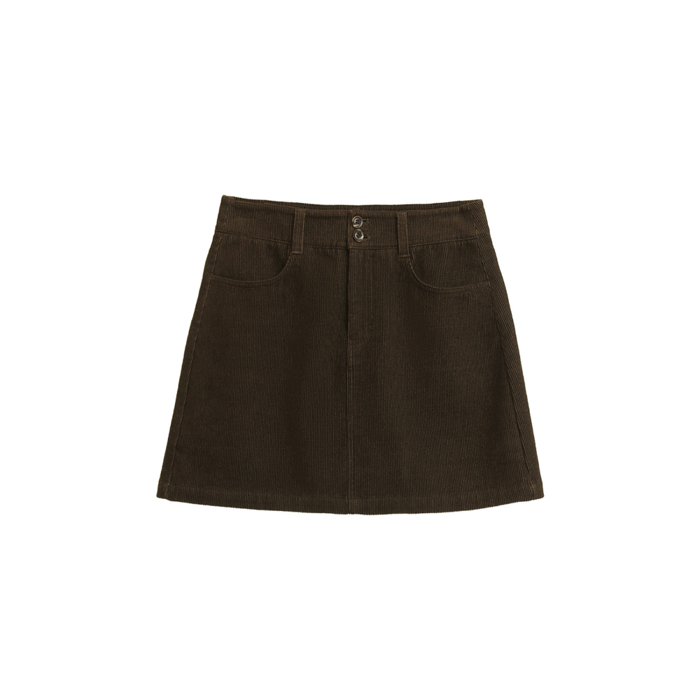 Corduroy Half Skirt