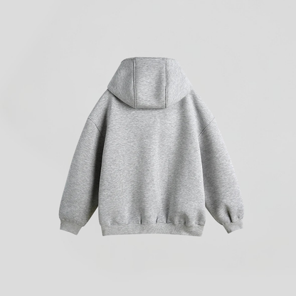Diagonal Zipper Sweat Hoodie Jacket