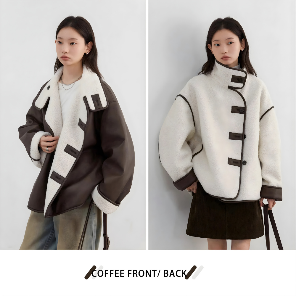 Reversible Boa Overcoat