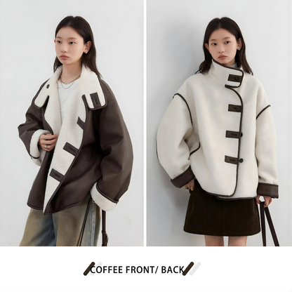 Reversible Boa Overcoat