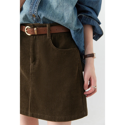 Corduroy Half Skirt
