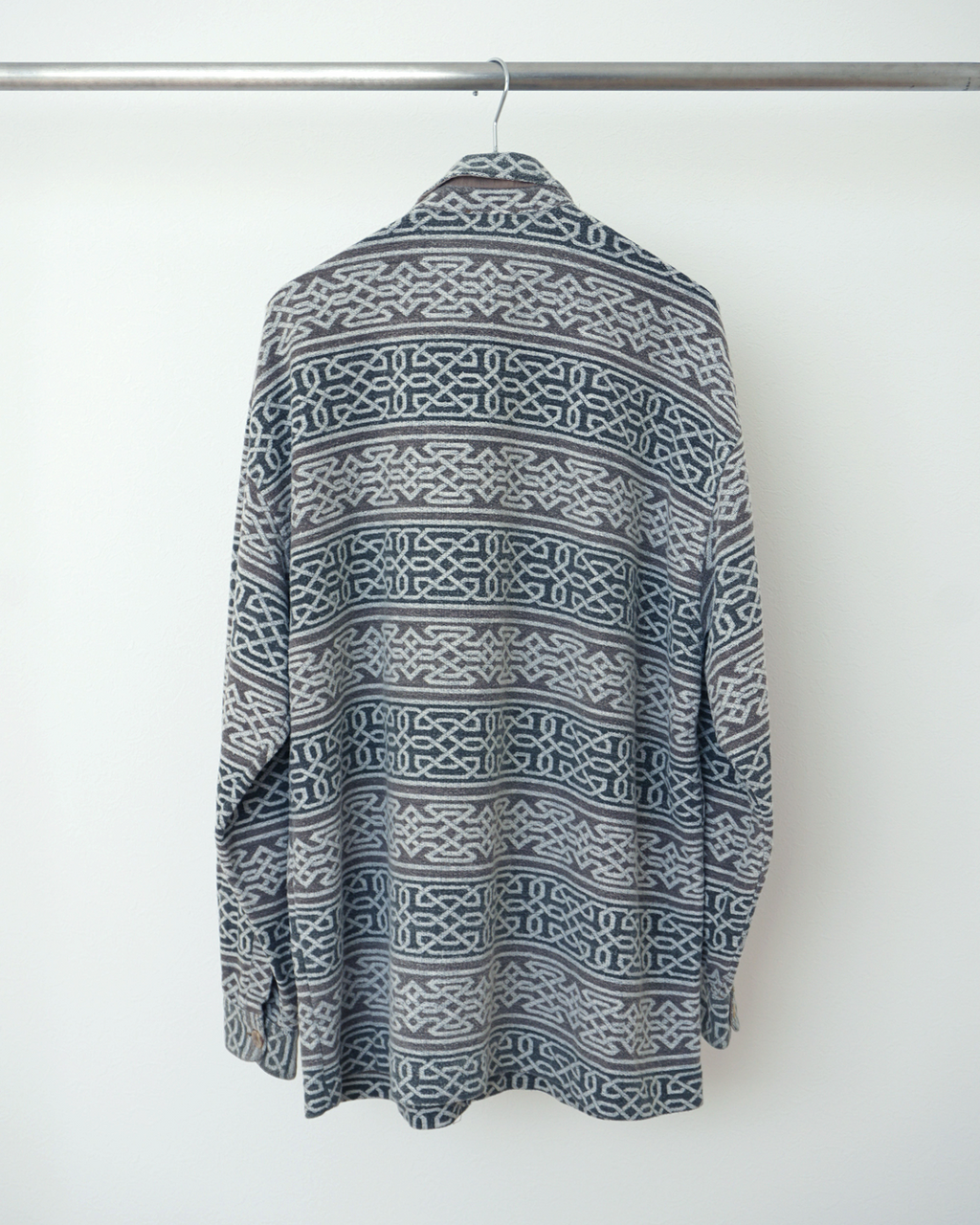 Late-90s Euro Vintage Celtic Pattern Jacqured Shirts Jacket