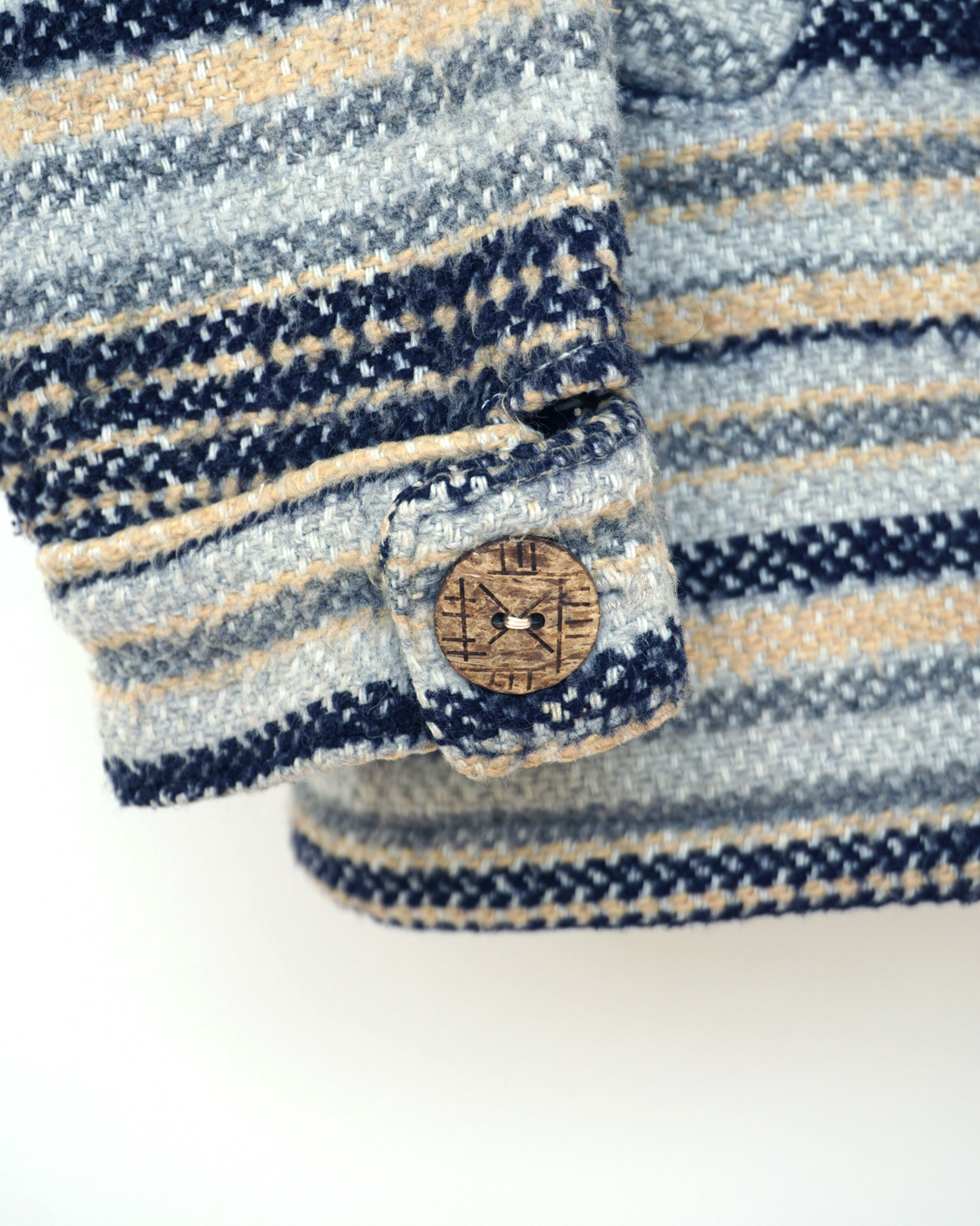 70s Italian Vintage Wool Woven zip up Jacket