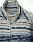 70s Italian Vintage Wool Woven zip up Jacket