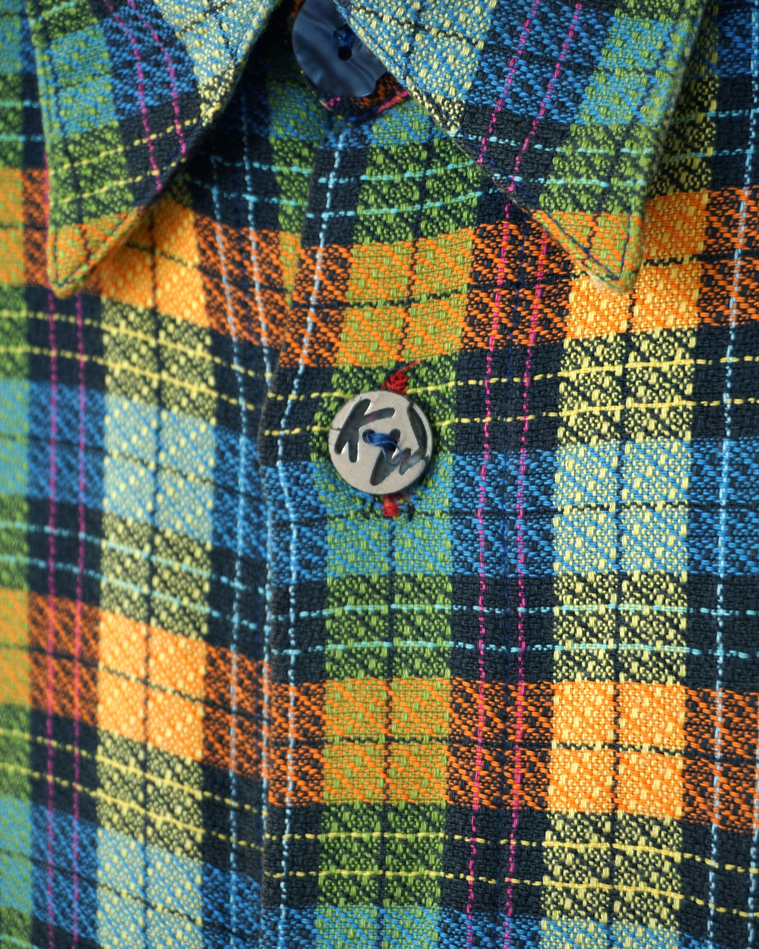 80s Key West Multicolor Check Long Sleeve Shirt