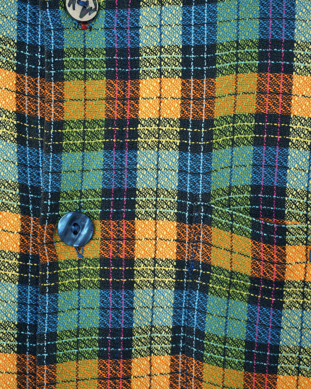 80s Key West Multicolor Check Long Sleeve Shirt