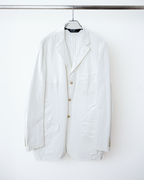 CALCÈLのPolo by Ralph Laurenオフホワイトの3つボタンシングルジャケット。斜め畝のある生地でゆったりとしたシルエットのノッチドラペル仕様