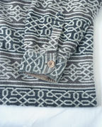 Late-90s Euro Vintage Celtic Pattern Jacqured Shirts Jacket