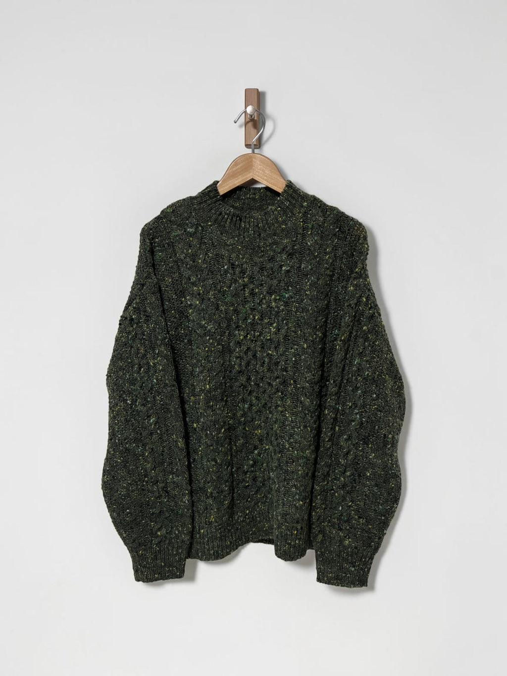 green sweater