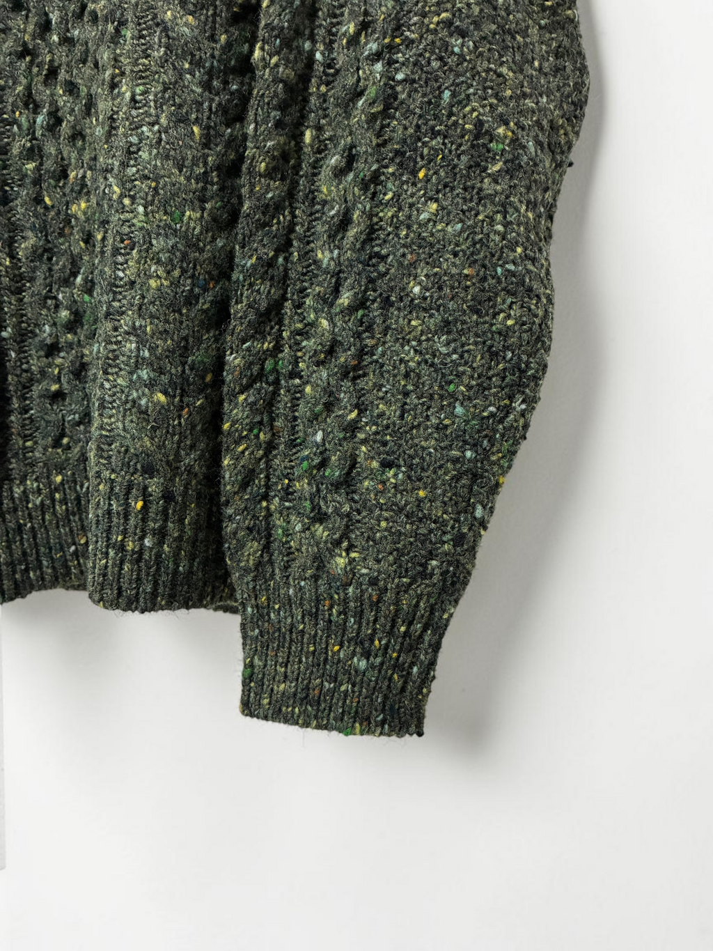 green sweater