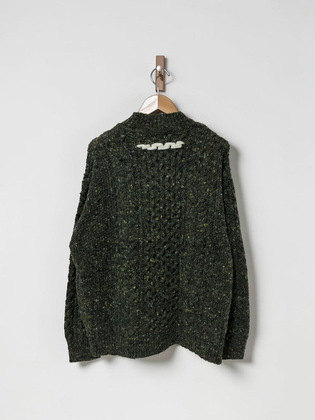 green sweater