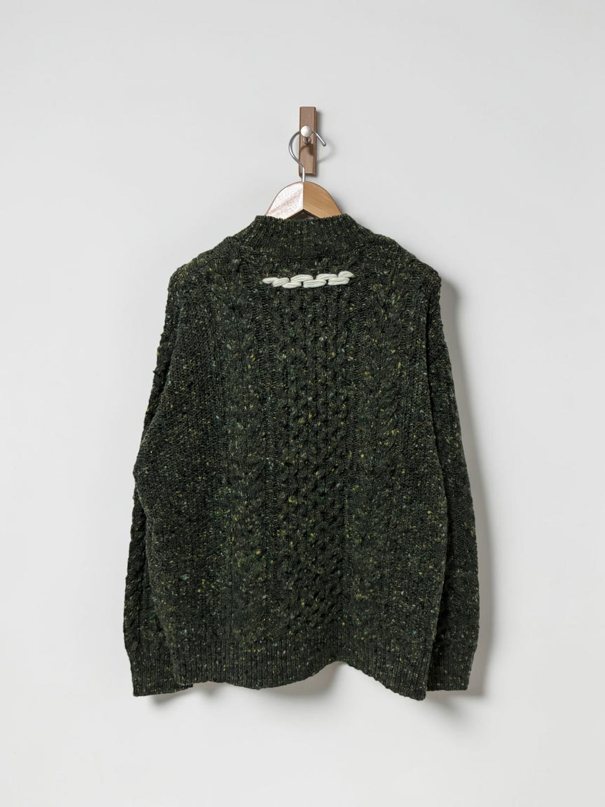 green sweater
