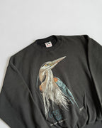 1990 Harlequin Nature Graphics "Great Blue" Art Sweat Made in Canada