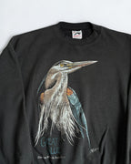 1990 Harlequin Nature Graphics "Great Blue" Art Sweat Made in Canada