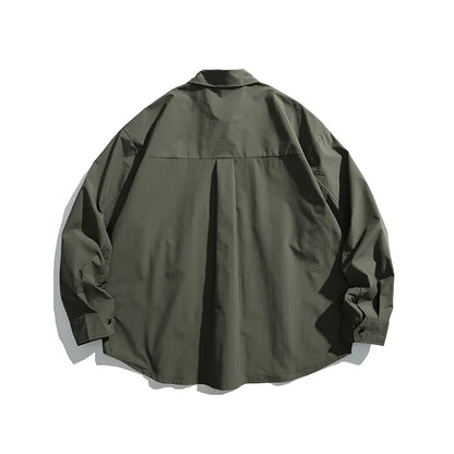 Oversized Long Sleeve Cargo Shirt