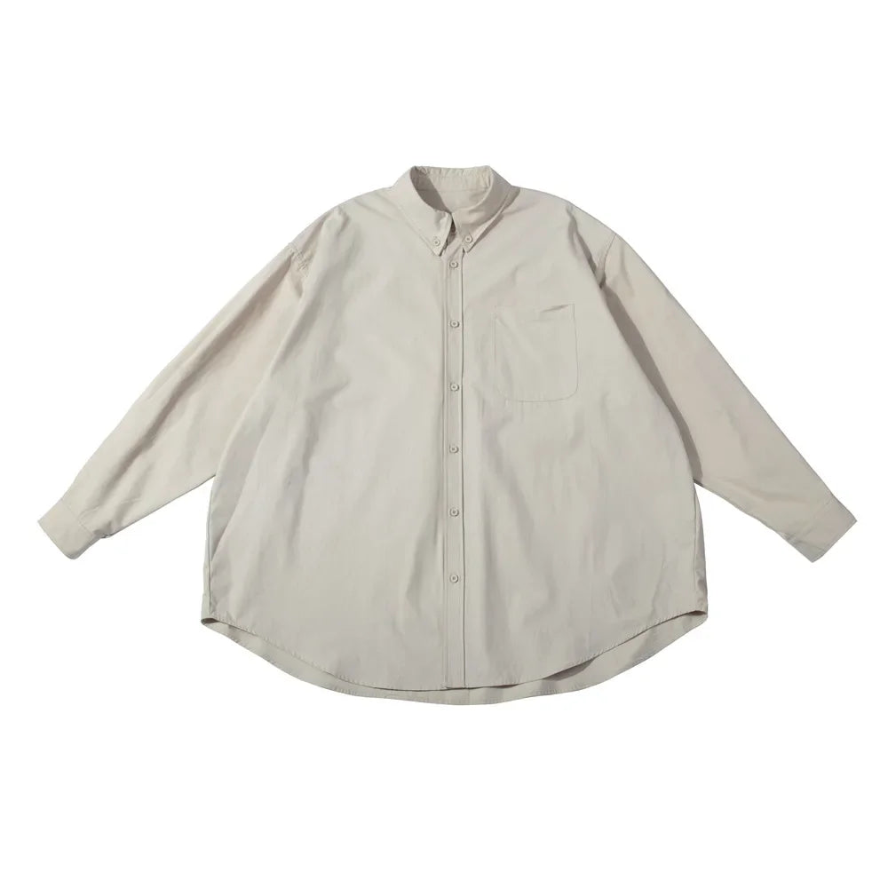 Long Sleeve Oversized Cotton Cargo Shirts