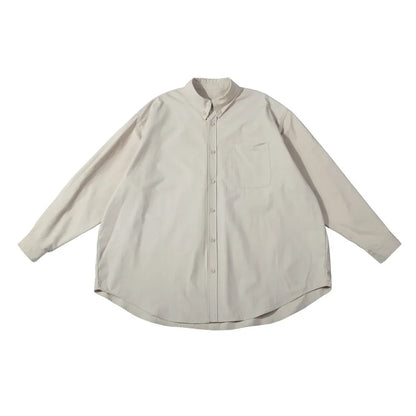 Long Sleeve Oversized Cotton Cargo Shirts
