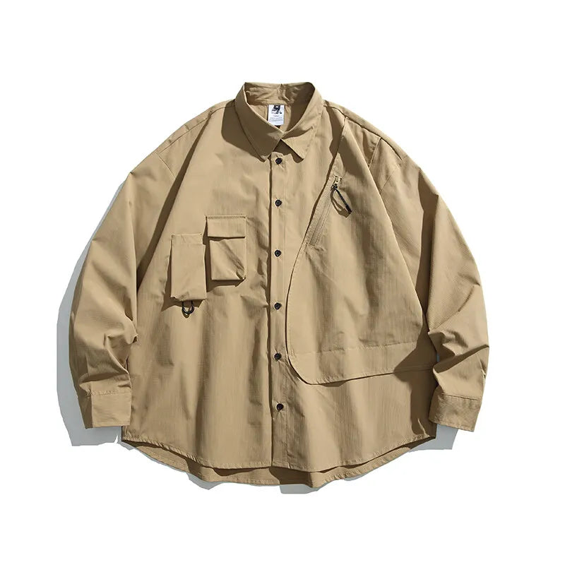 Oversized Long Sleeve Cargo Shirt