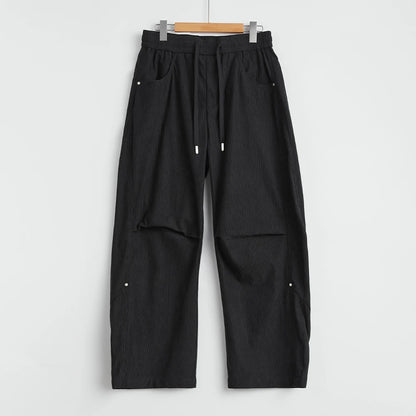 Knee Tucks Tapered Corduroy Pants