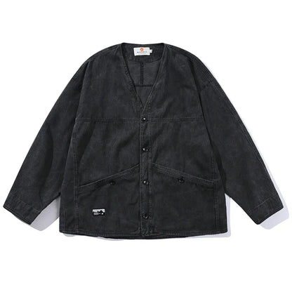 Loose Denim Kimono Jacket