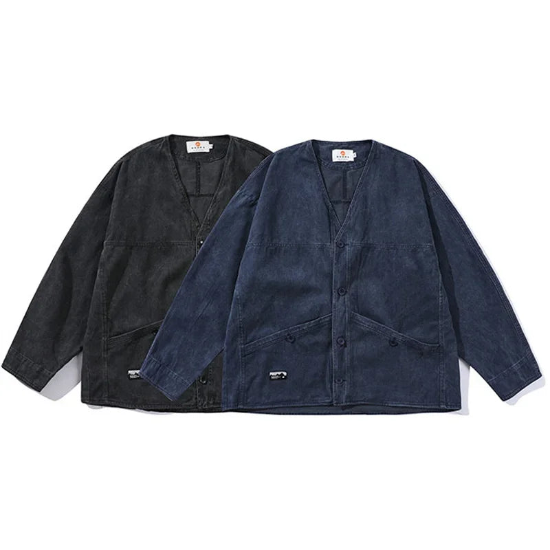 Loose Denim Kimono Jacket