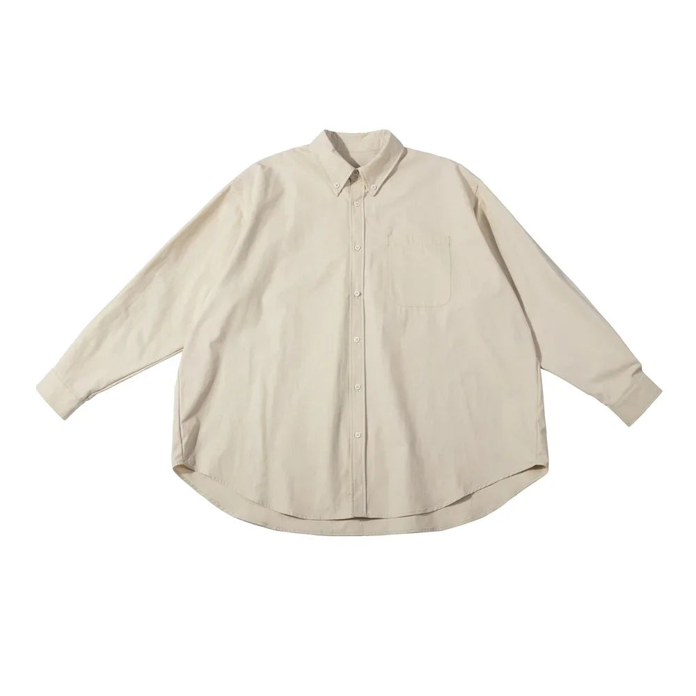Long Sleeve Oversized Cotton Cargo Shirts