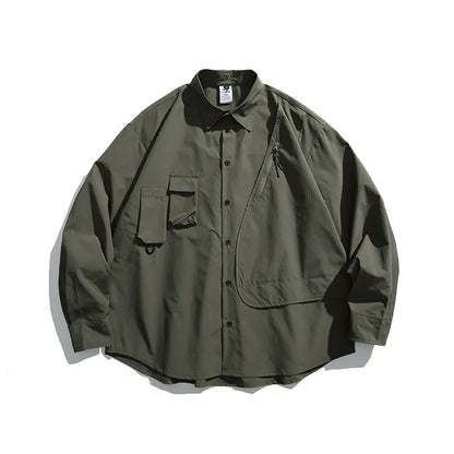 Oversized Long Sleeve Cargo Shirt