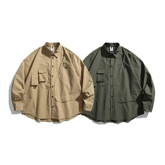 Oversized Long Sleeve Cargo Shirt