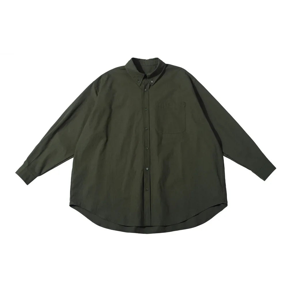 Long Sleeve Oversized Cotton Cargo Shirts