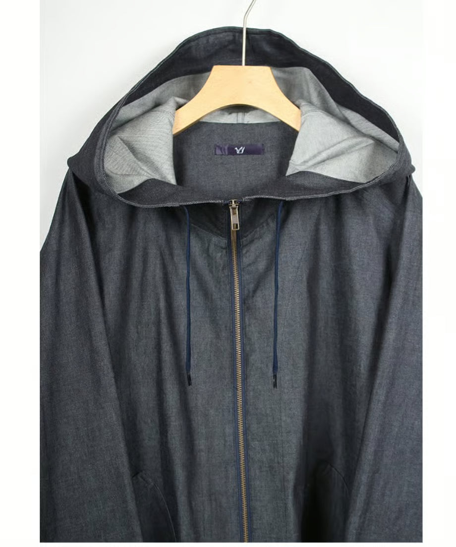 denim parka