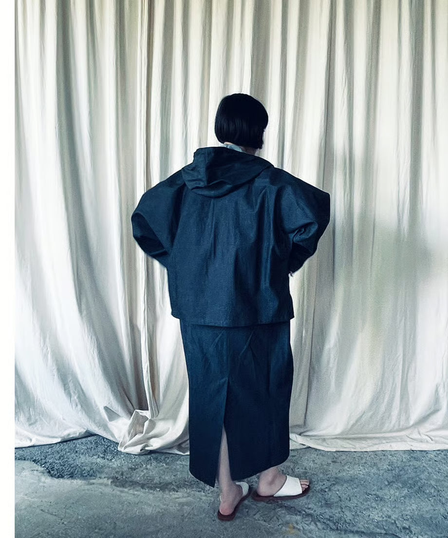 denim parka
